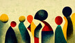 © Augusto - Una brillante ilustración que representa la diversidad de razas, culturas, etnias e inclusión social