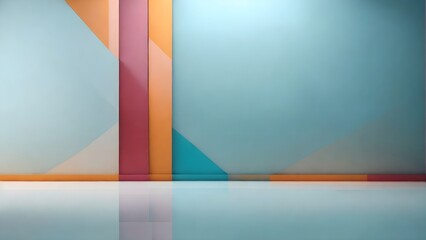 Wall Mural - Abstract artistic minimalistic colorful background design, banner with copy space text, template 
