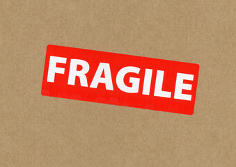 Wall Mural - fragile label on packet