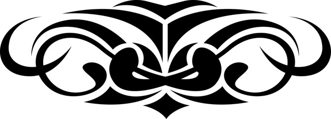 Black lines tattoo, tattoo illustration, vector on a white background.