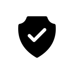 Leinwandbilder - Shield check mark icon or security shield protection icon with tick symbol. web vector icon