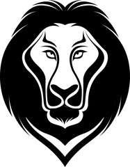Wall Mural - Lion head tattoo, tattoo illustration, vector on a white background.