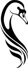 Poster - Swan head tattoo , illustration, vector on a white background.