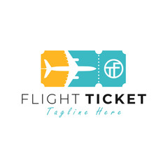 Sticker - airplane ticket illustration logo