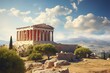 Ancient Greek temple in Athens. Generative AI