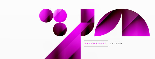 Vector background. Minimalist geometric backdrop adorned with circles and shapes. Abstract art inviting creativity for digital designs, presentations, website banners, social media posts