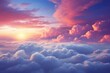 Twilight sky with clouds. Generative AI