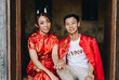 © topntp - Happy young Asian couple in Chinese traditional dresses