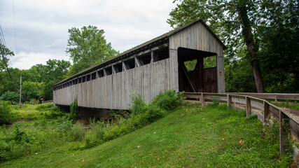 Wall Mural - Black (Pugh's Mill) Covered Bridge in Butler County, Ohio