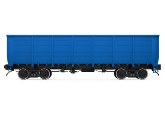 Wall Mural - Blue Boxcar Isolated