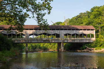 Wall Mural - 35-83-E - Corwin M. Nixon Covered Bridge in Warren County, Ohio