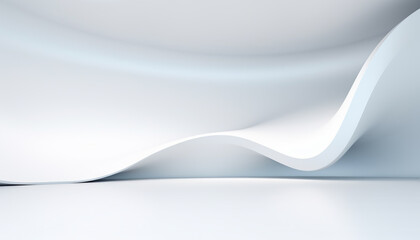 Wall Mural - 3d white interior background