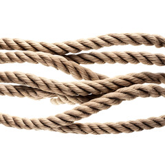 twisted Jute Rope on a transparent background