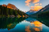 Fototapeta Natura - natures beauty reflected in tranquil mountain waters