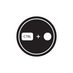 Sticker - ctrl key icon vector