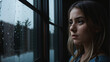 © Shubby Studio - A photo potrait of a beautiful young girl sad. AI Design
