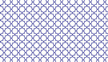 Arabic Blue Pattern Seamless Background. Islamic Window Style Concept. Islamic Geometric Patterns.