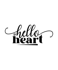 hello heart svg design