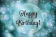 © Nelos - Blue and Blurry Christmas Background With Text Happy Birthday