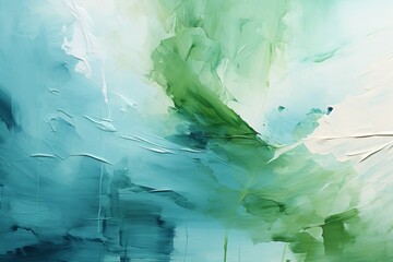 Leinwandbilder - Abstract art background. Oil painting on canvas. Green and yellow texture. Fragment of artwork. Spots of oil paint. Brushstrokes of paint. Modern art. Contemporary art. : Generative AI