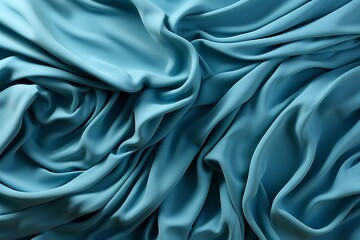Leinwandbilder - Abstract art background navy blue colors. Watercolor painting on canvas with turquoise pattern of sea waves. Fragment of artwork on paper with wavy line and gradient. : Generative AI