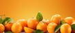 Large heap of citrus mandarins isolated pastel background Copy space