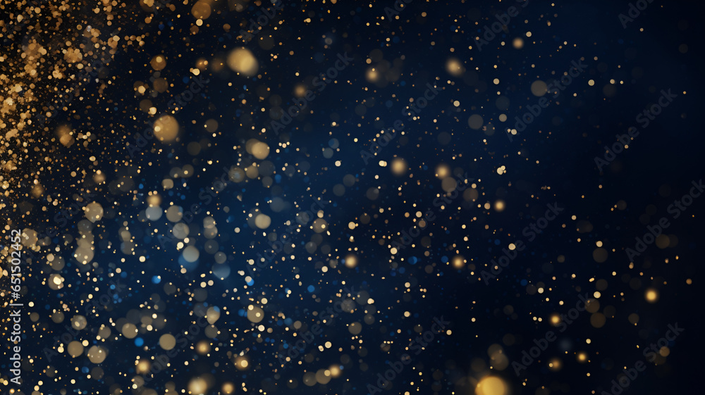 Festive abstract background with shimmering gold particles and ...