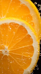 Wall Mural - Close-up of freshly squeezed orange juice. Nice freshly squeezed. Generative AI