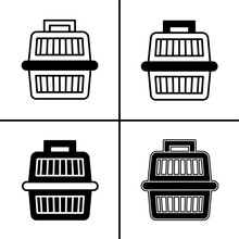 Vector Black And White Illustration Of Cage Icon For Business. Stock Vector Design.