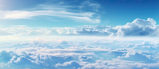 Canvas Print - Rendering of 360 degree spherical HDRI clouds in equidistant projection