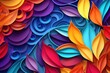 Abstract background of autumn patterns and pride colors for LGBT history month in October, LGBTQIA+-history month or Pride history month, with lot of negative space