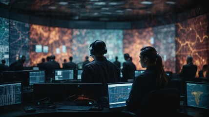 The power of digital technology with a focus on a software engineer utilizing a computer with lines of code, data analysis, and AI algorithms to improve business operations