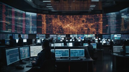 The power of digital technology with a focus on a software engineer utilizing a computer with lines of code, data analysis, and AI algorithms to improve business operations