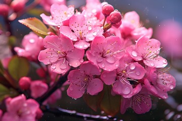 Wall Mural - A close-up shot of a bunch of pink flowers. This vibrant image can be used to add a pop of color and beauty to any project.