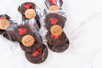 Poster - Chocolate Cookies with Chocolate Hearts