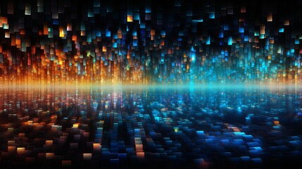 Wall Mural - vibrant abstract digital data background - network abilities, technology, science