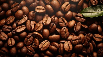 Wall Mural - coffee beans background