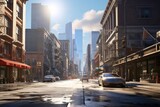 Fototapeta Nowy Jork - street, Generative AI