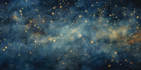 Wall Mural - ai generated. ai generative. night evening glowing sky background. drawing painting landscape templa