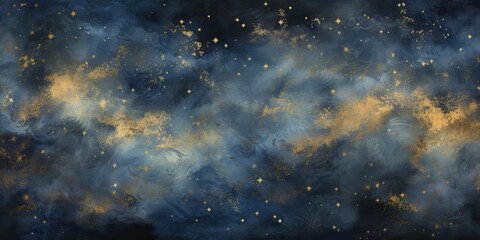 Wall Mural - ai generated. ai generative. night evening glowing sky background. drawing painting landscape templa