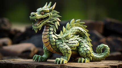 green dragon on the roof