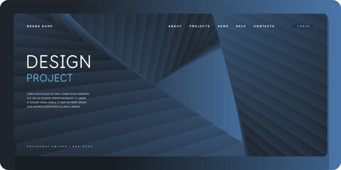 Template for the design and placement of text. Modern stylish graphics with geometric shapes. A page for the Internet.