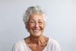 elderly woman smile happily on bokeh style background