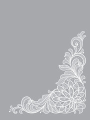 Wall Mural - Template frame  design for invitation lace card.Vector lace flowers.