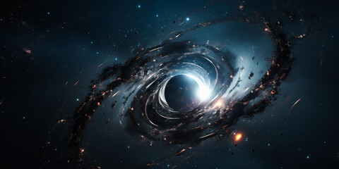 Wall Mural - space galaxy background. panoramic view
