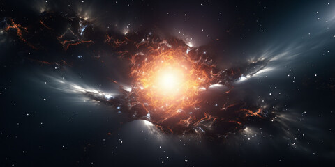 Wall Mural - space galaxy background. panoramic view