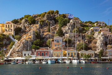 Wall Mural - Port of Symi Yialos, Dodecanese islands, Greece