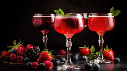 Mulberry raspberry wine, AI generated