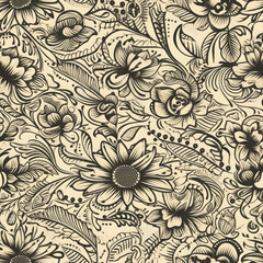  Textile Cloth illustration floral pattern soft colors insanely details AI Generated.