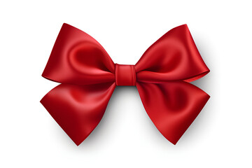 Wall Mural - red bow isolated on white background